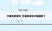 中国有黑客吗_外国黑客在中国被抓了