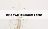 国际黑客头像_国际黑客软件下载网站