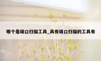 哪个是端口扫描工具_具有端口扫描的工具有