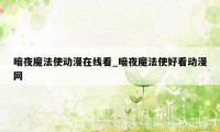 暗夜魔法使动漫在线看_暗夜魔法使好看动漫网