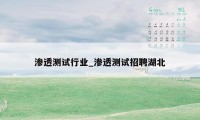 渗透测试行业_渗透测试招聘湖北