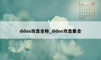 ddos攻击全称_ddos攻击集合