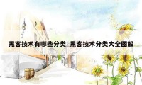 黑客技术有哪些分类_黑客技术分类大全图解