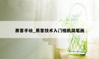 黑客手绘_黑客技术入门相机简笔画