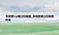 多线程tcp端口扫描器_多线程端口扫描器咋用