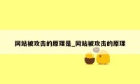 网站被攻击的原理是_网站被攻击的原理