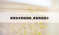 黑客技术教程视频_黑客教程很少