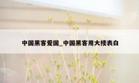 中国黑客爱国_中国黑客用大楼表白