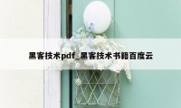 黑客技术pdf_黑客技术书籍百度云